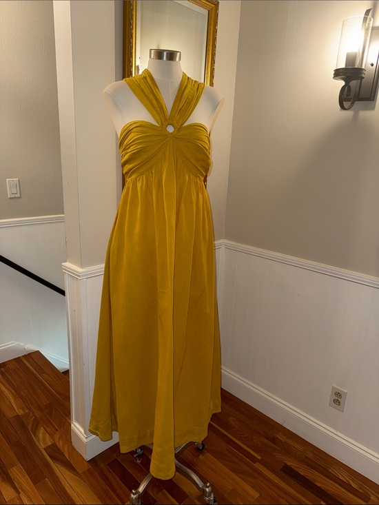 Cleobella Dresses & Skirts - Cleobella Mustard Halter Maxi Dress